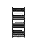 BWS Towel Badkamerradiator CV 120x50cm 1700W Mat Zwart Midden-/Zijaansluiting