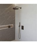 Wiesbaden Caral Inbouw Regendouche Compleet Met Staafhanddouche Gunmetal PVD