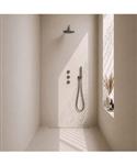 Wiesbaden Caral Inbouw Regendouche Compleet Met 2 Stopkranen En Staafhanddouche Gunmetal PVD