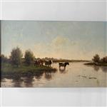 H.C.C. Bogman 1861-1921 Koeien in de Polder olieverf op linnen gesigneerd en gedateerd (No.440535)