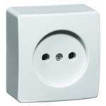 Contactdoos Enkel 230V Opbouw Wit zonder Randaarde