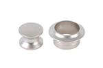 Knop+Ring Pushlock Zilver Mat 2st.