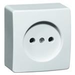 Contactdoos Enkel 230V Opbouw Wit zonder Randaarde
