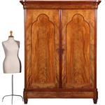 Vroeg Biedermeier Notariskast of  tweedeurskast in blonde kleur mahonie ca 1830 (No.440510)