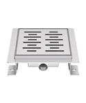 BWS Halo Doucheput Met Rooster 15x15 cm Geborsteld RVS