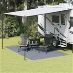 vidaXL Tenttapijt Blauw en Grijs 400 x 250 cm Polyetheen