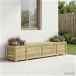 vidaXL Tuinbank met opbergruimte en plantenbak 193,5 x 40 x 41 cm