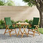 vidaXL Recliner Tuinstoelen 2 st Naturel Massief Acaciahout