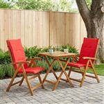 vidaXL Recliner Tuinstoelen 2 st Naturel Massief Acaciahout