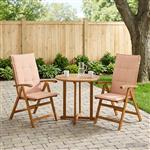 vidaXL Recliner Tuinstoelen 2 st Naturel Massief Acaciahout