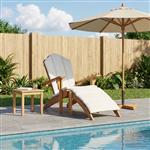 vidaXL Adirondack tuinstoel met voetensteun Naturel Massief Teakhout