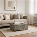 vidaXL Salontafel GENDT Natuurlijk rattan Kubu grijs 67 x 60 x 30 cm