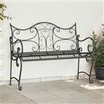 vidaXL Tuinbank 2-Aantal zitplaatsen 114 x 56,5 x 90 cm Staal