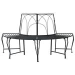 vidaXL Boom bank 4-Aantal zitplaatsen 160 x 80 x 89 cm Staal Zwart