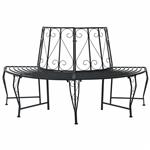 vidaXL Boom bank 4-Aantal zitplaatsen 160 x 80 x 89 cm Staal Zwart