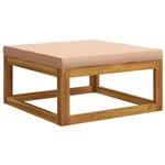 vidaXL Modulaire voetenbank met kussens 100 % polyester Massief Acacia