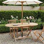 vidaXL Inklapbare Tuintafel Naturel 160 x 80 x 76 cm Massief Teakhout
