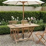 vidaXL Vouw Tuin Tafel Naturel 120 x 70 x 75,5 cm Massief Teakhout