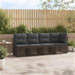 vidaXL 4-Zits Sofa met Linkerarm 4 st 4-Aantal zitplaatsen Grijs