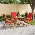 vidaXL Recliner Tuinstoelen 3 st Naturel Massief Acaciahout