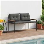 vidaXL Tuinbank 2 -Seater 116 x 67,5 x 72 cm poly rattan Donkergrijs
