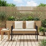 vidaXL Buitenbanken 2 -Seater 116 x 56 x 75 cm poly rattan