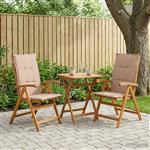 vidaXL Recliner Tuinstoelen 2 st Naturel Massief Acaciahout