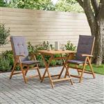 vidaXL Recliner Tuinstoelen 2 st Naturel Massief Acaciahout