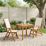 vidaXL Recliner Tuinstoelen 2 st Naturel Massief Acaciahout
