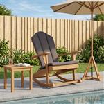 vidaXL Tuin Adirondack Schommelstoel Naturel Massief teakhout