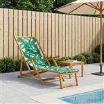 vidaXL Opvouwbare zonnebed 3 Positie Massief Eucalyptus Hout