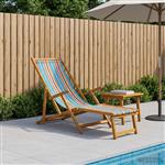 vidaXL Opvouwbare zonnebed 3 Positie Massief Eucalyptus Hout