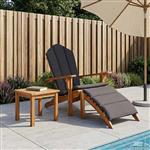 vidaXL Adirondack tuinstoel met voetensteun Naturel Massief Teakhout