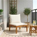 vidaXL Tuin Midden Sofa met Kussens Massief acaciahout & touw Naturel