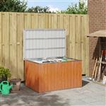 vidaXL Buitenopslagdoos Gegalvaniseerd staal 150 x 101 x 91 cm Hout