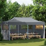 vidaXL Partytent pop-up inklapbaar met zijwanden 3x6 m antraciet