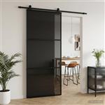 vidaXL Schuifdeur 90 x 205 cm Gelaagd Glas en Aluminium