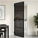 vidaXL Binnendeur 76 x 201,5 cm Gelaagd Glas en Aluminium