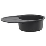 vidaXL Keukenspoelbak enkele bak Graniet 77 x 49 x 20.5 cm Grafiet