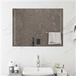vidaXL LED Badkamer Spiegel Doorzichtig 80 x 60 cm gehard glas