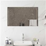 vidaXL LED Badkamer Spiegel Doorzichtig 80 x 50 cm gehard glas