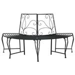 vidaXL Boom bank 4-Aantal zitplaatsen 160 x 80 x 89 cm Staal Zwart