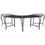 vidaXL Boom bank 4-Aantal zitplaatsen 160 x 80 x 44 cm Staal Zwart