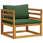 vidaXL Modulaire fauteuil met kussens 100 % polyester Massief Acacia
