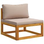 vidaXL Modulaire middenbank met kussens 100 % polyester Massief Acacia