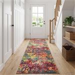 vidaXL Vloerkleedloper LESAKA kleurrijk 100 x 250 cm Diamantvelours
