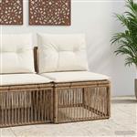 vidaXL Armloze Sofa eenheid Beige poly rattan
