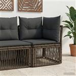 vidaXL Hoeksofa eenheid Grijs poly rattan