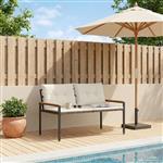 vidaXL Tuinbank 2 -Seater 116 x 67,5 x 72 cm poly rattan Crèmewit
