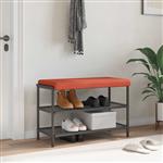 vidaXL Bankkussen corduroy Rood-oranje Diepte 35 cm